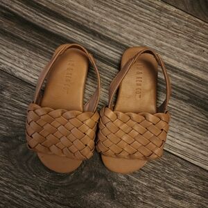 Brown Woven Kids Sandals